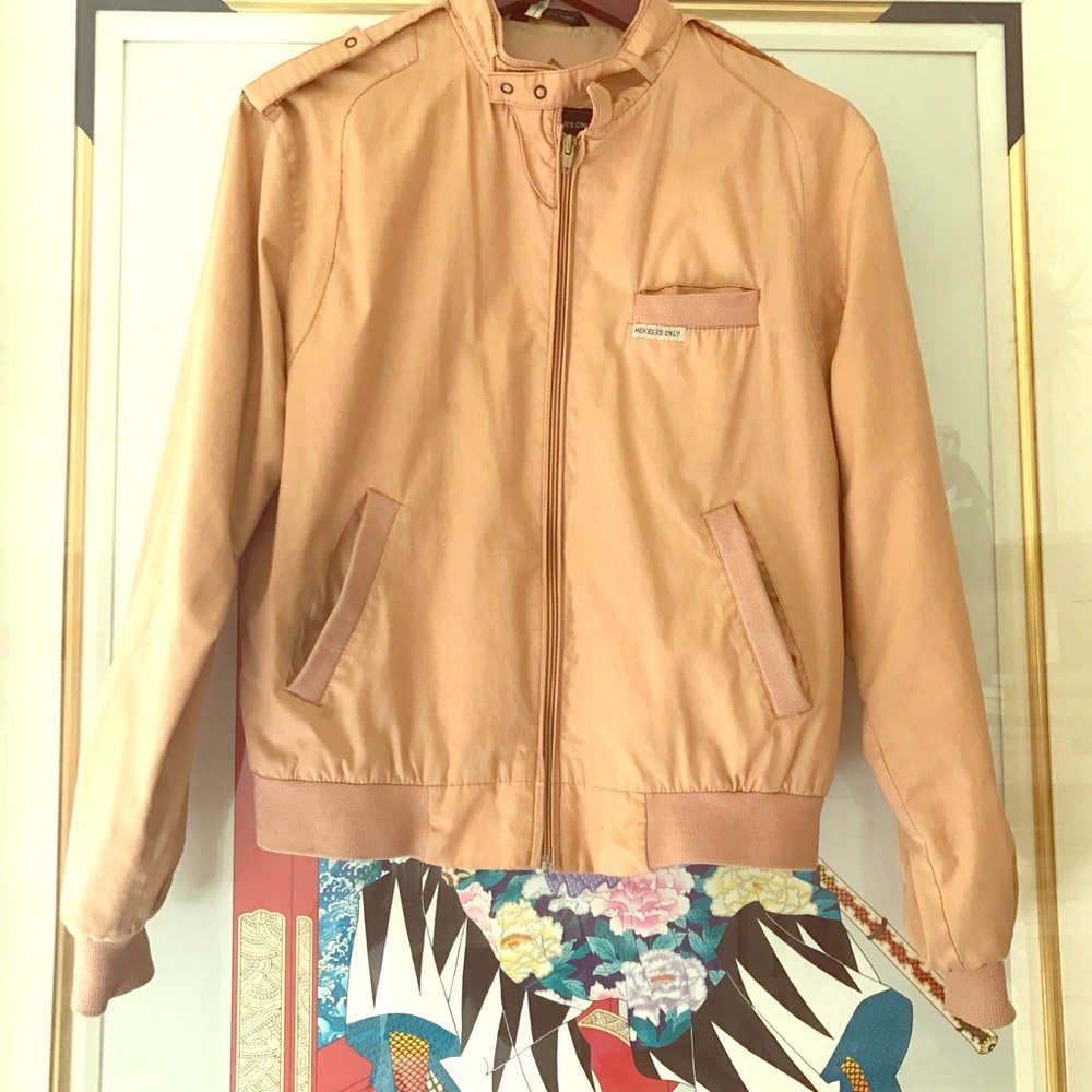 Vintage. Members Only. Jacket. Flesh. Rare Color.